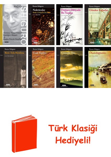Kazuo Ishiguro 8 Kitap Seti + Türk Klasiği Hediye