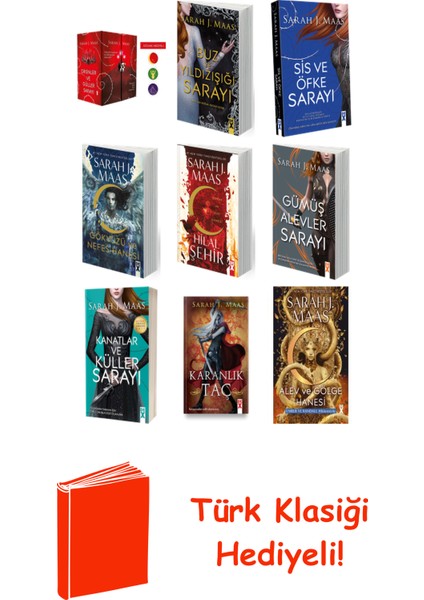 Sarah J. Maas 9 Kitap Seti + Türk Klasiği Hediye