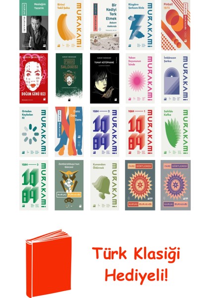 Haruki Murakami 20 Kitap Seti + Türk Klasiği Hediye