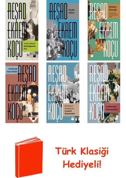 Reşad Ekrem Koçu 6 Kitap Seti + Türk Klasiği Hediye