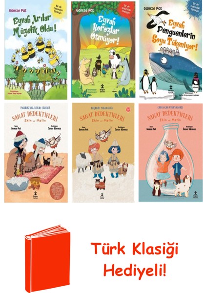 Gamze Pat 6 Kitap Seti + Türk Klasiği Hediye