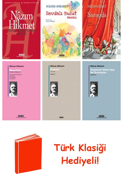 Nâzım Hikmet 6 Kitap Seti + Türk Klasiği Hediye