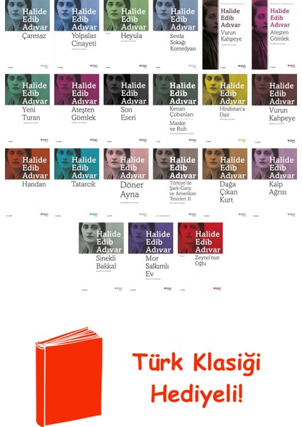 Halide Edib Adıvar 21 Kitap Seti + Türk Klasiği Hediye
