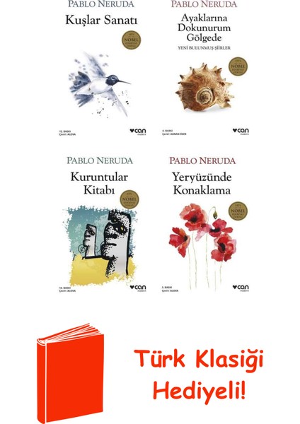 Pablo Neruda 4 Kitap Seti + Türk Klasiği Hediye
