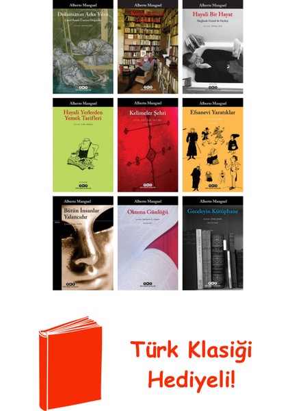 Alberto Manguel 9 Kitap Seti + Türk Klasiği Hediye