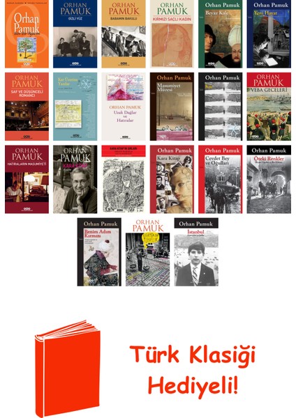 Orhan Pamuk 21 Kitap Seti + Türk Klasiği Hediye