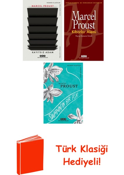 Marcel Proust 3 Kitap Seti + Türk Klasiği Hediye