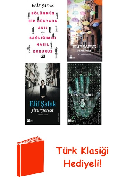 Elif Şafak 4 Kitap Seti + Türk Klasiği Hediye