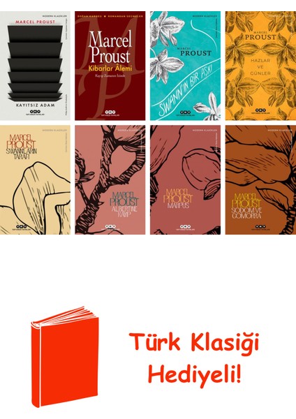 Marcel Proust 8 Kitap Seti + Türk Klasiği Hediye