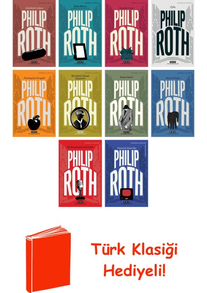 Philip Roth 10 Kitap Seti + Türk Klasiği Hediye