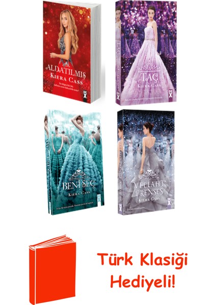 Kiera Cass 4 Kitap Seti + Türk Klasiği Hediye