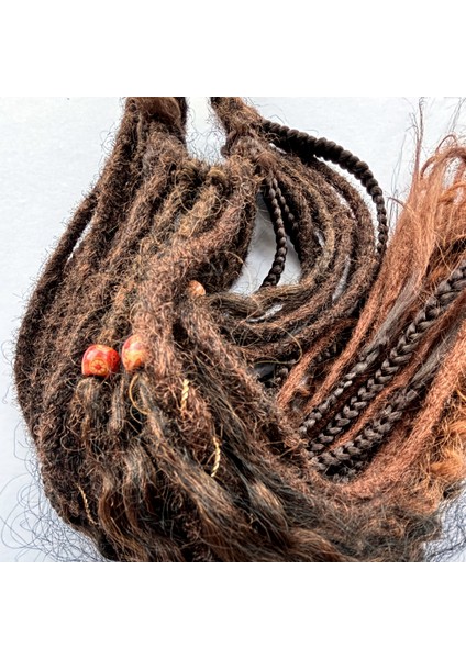 , Chocolate 40'lı Afro Örgü, Tığ Işi Rasta ve Salaş Rasta Karışımlı Kahverengi ve Karamel Ombreli Afro Toka modelleri