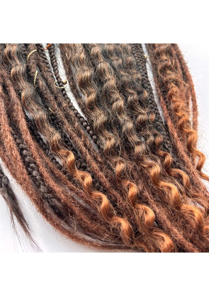 , Chocolate 40'lı Afro Örgü, Tığ Işi Rasta ve Salaş Rasta Karışımlı Kahverengi ve Karamel Ombreli Afro Toka indirimleri