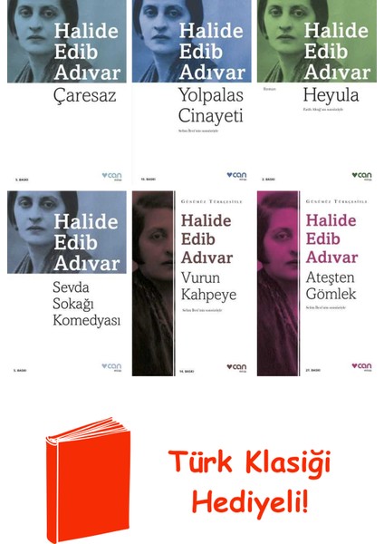 Halide Edib Adıvar 6 Kitap Seti + Türk Klasiği Hediye