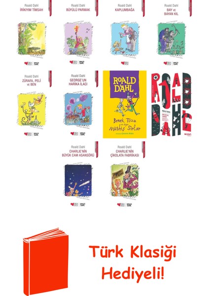 Roald Dahl 10 Kitap Seti + Türk Klasiği Hediye
