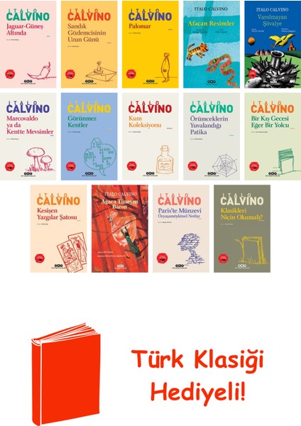 Italo Calvino 14 Kitap Seti + Türk Klasiği Hediye