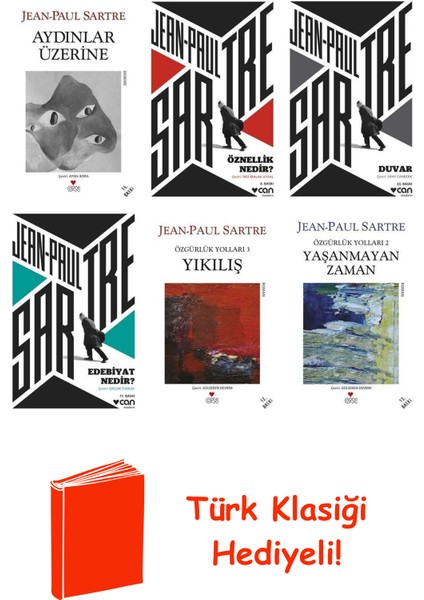 Jean-Paul Sartre 6 Kitap Seti + Türk Klasiği Hediye