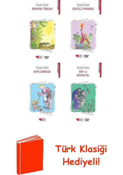 Roald Dahl 4 Kitap Seti + Türk Klasiği Hediye