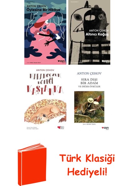 Anton Çehov 4 Kitap Seti + Türk Klasiği Hediye