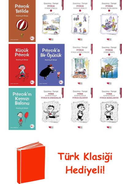 René Goscinny 12 Kitap Seti + Türk Klasiği Hediye