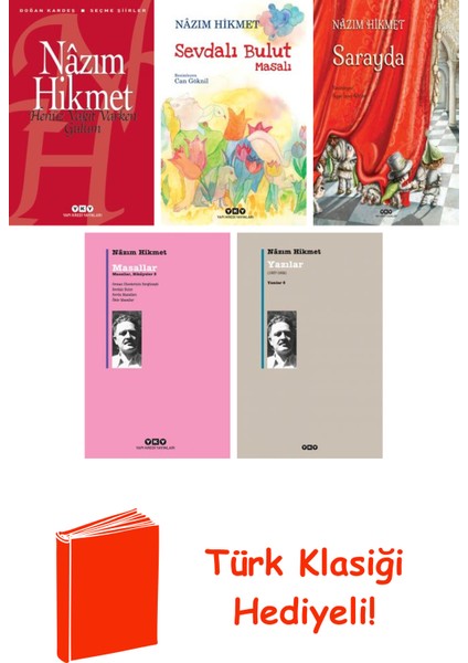 Nâzım Hikmet 5 Kitap Seti + Türk Klasiği Hediye