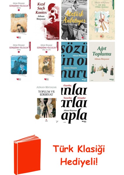 Adnan Binyazar 10 Kitap Seti + Türk Klasiği Hediye