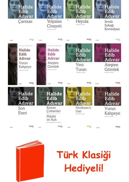 Halide Edib Adıvar 12 Kitap Seti + Türk Klasiği Hediye