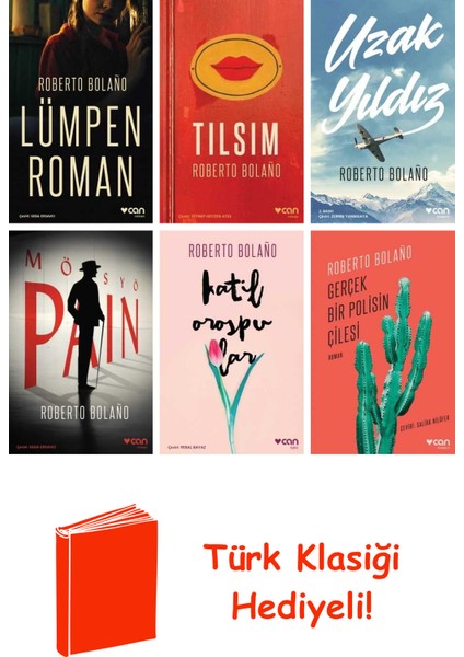 Roberto Bolaño 6 Kitap Seti + Türk Klasiği Hediye