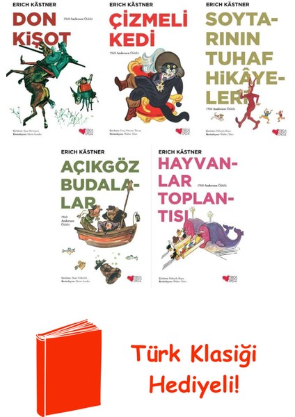 Erich Kästner 5 Kitap Seti + Türk Klasiği Hediye
