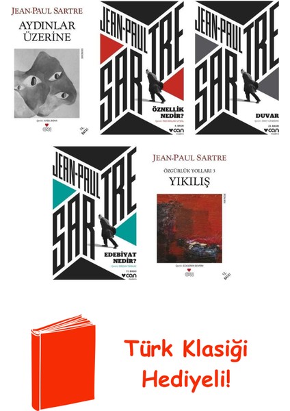 Jean-Paul Sartre 5 Kitap Seti + Türk Klasiği Hediye