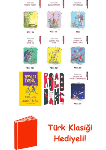 Roald Dahl 9 Kitap Seti + Türk Klasiği Hediye