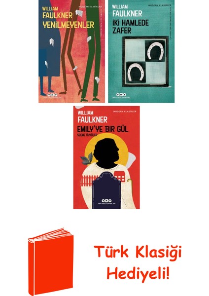 William Faulkner 3 Kitap Seti + Türk Klasiği Hediye