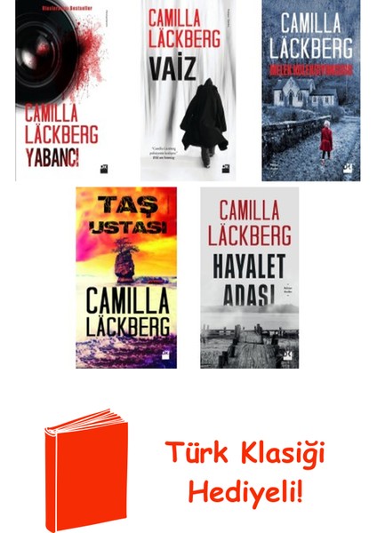 Camilla Läckberg 5 Kitap Seti + Türk Klasiği Hediye