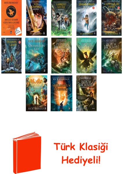 Rick Riordan 13 Kitap Seti + Türk Klasiği Hediye