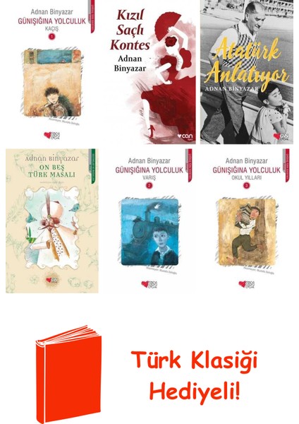 Adnan Binyazar 6 Kitap Seti + Türk Klasiği Hediye