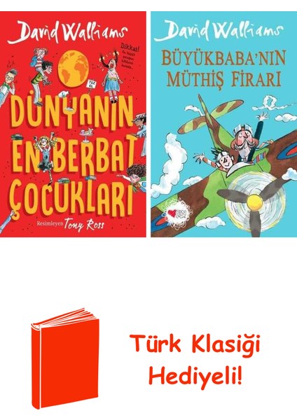 David Walliams 2 Kitap Seti + Türk Klasiği Hediye