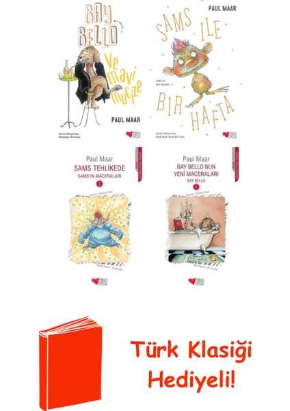 Paul Maar 4 Kitap Seti + Türk Klasiği Hediye
