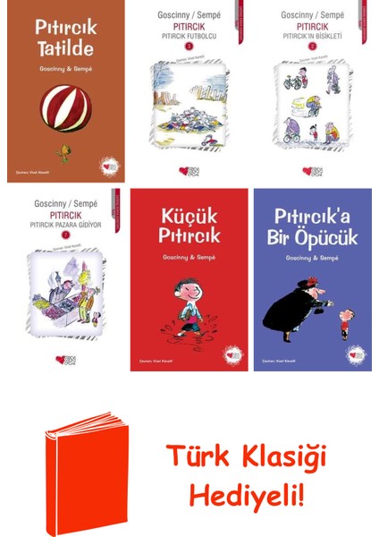 René Goscinny 6 Kitap Seti + Türk Klasiği Hediye