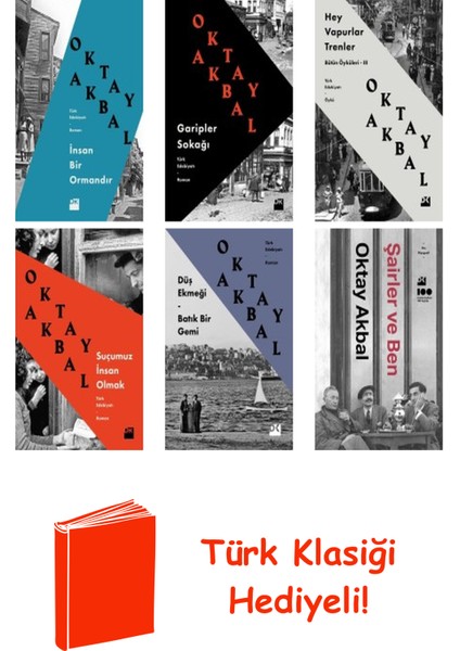 Oktay Akbal 6 Kitap Seti + Türk Klasiği Hediye
