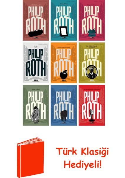 Philip Roth 9 Kitap Seti + Türk Klasiği Hediye