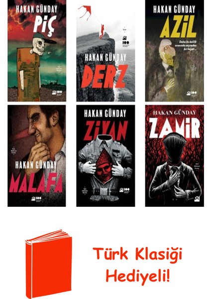 Hakan Günday 6 Kitap Seti + Türk Klasiği Hediye