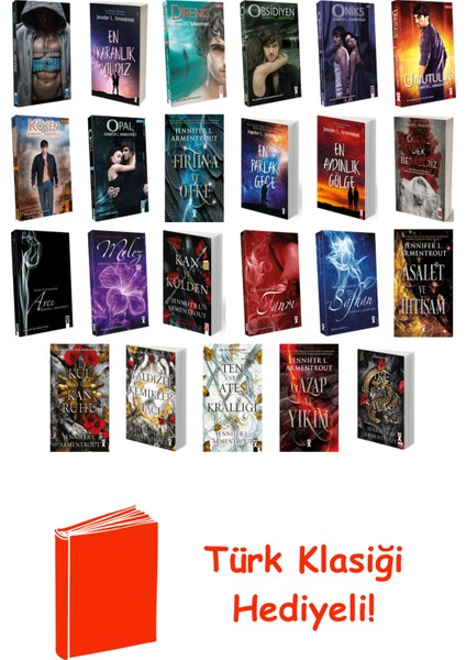 Jennifer L. Armentrout 23 Kitap Seti + Türk Klasiği Hediye