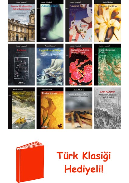 Amin Maalouf 12 Kitap Seti + Türk Klasiği Hediye