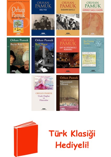 Orhan Pamuk 10 Kitap Seti + Türk Klasiği Hediye