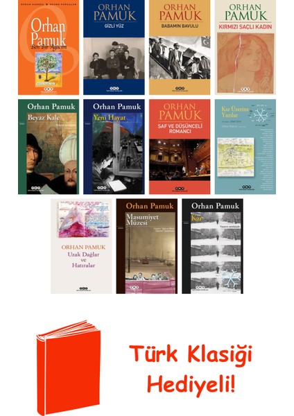 Orhan Pamuk 11 Kitap Seti + Türk Klasiği Hediye