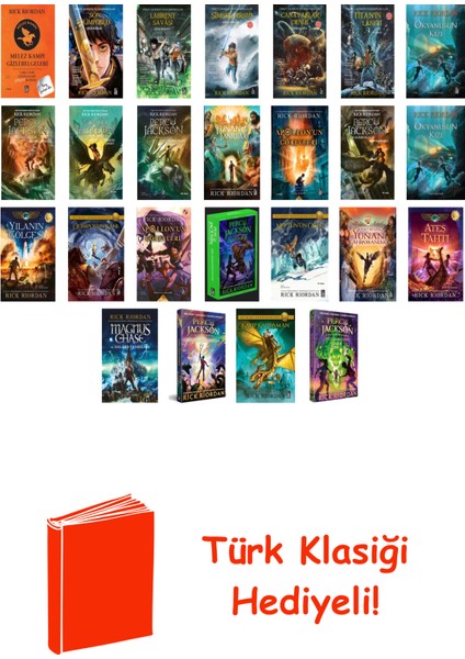 Rick Riordan 25 Kitap Seti + Türk Klasiği Hediye