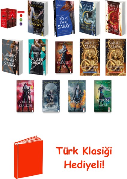 Sarah J. Maas 14 Kitap Seti + Türk Klasiği Hediye
