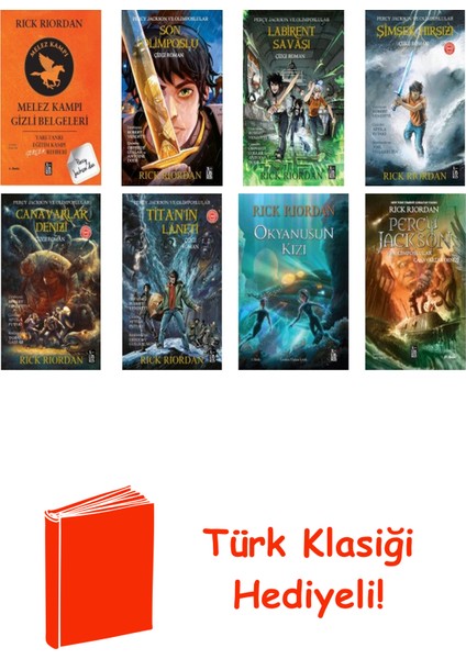 Rick Riordan 8 Kitap Seti + Türk Klasiği Hediye
