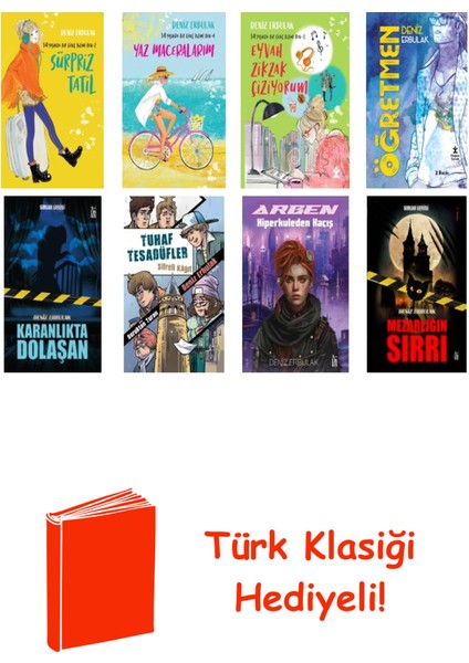 Deniz Erbulak 8 Kitap Seti + Türk Klasiği Hediye