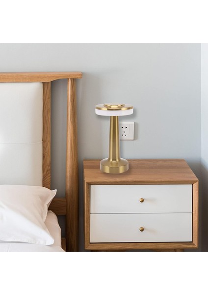 Dekoratif Metal Gold Kablosuz Masa Gece Lambası Dekoratif LED modelleri